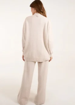 Tops>Blue Vanilla Stone Knitted Star Jumper + Trouser Set