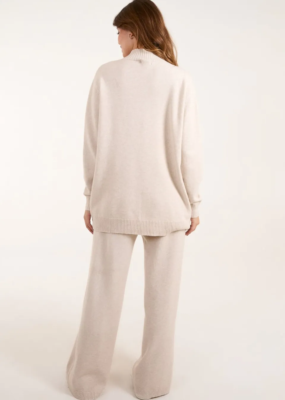 Tops>Blue Vanilla Stone Knitted Star Jumper + Trouser Set