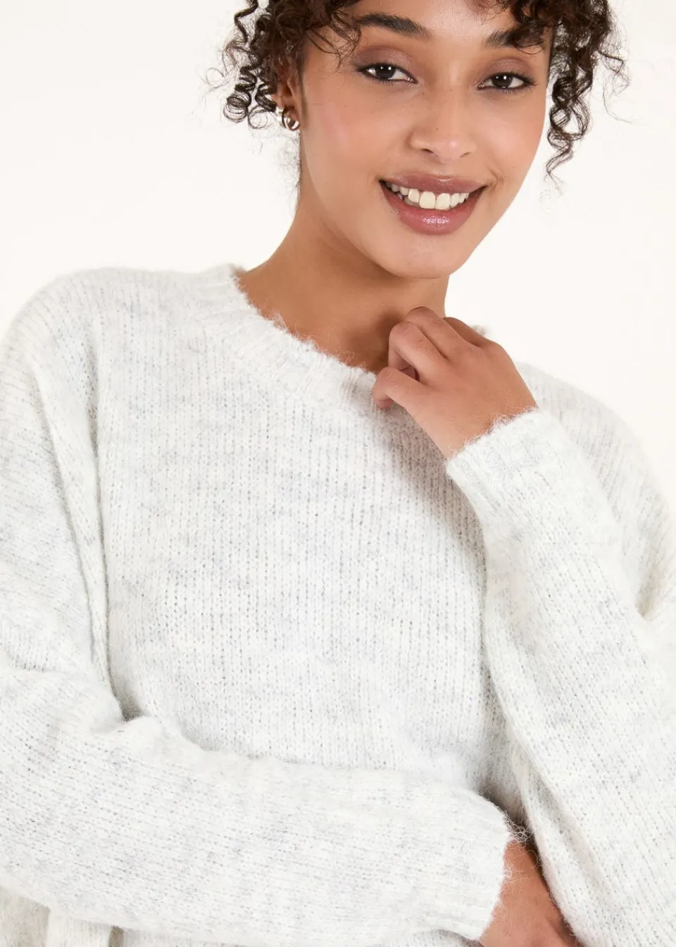 Tops>Blue Vanilla Stone Round Neck Jumper