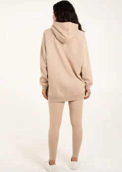 Tops>Blue Vanilla Stone Side Popper Hoodie & Legging Set