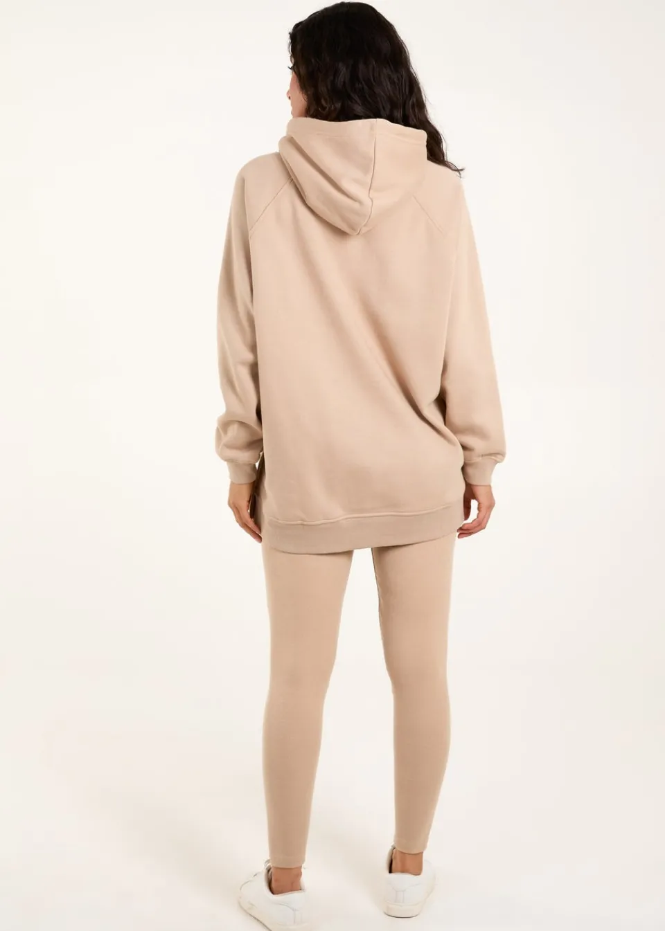 Tops>Blue Vanilla Stone Side Popper Hoodie & Legging Set