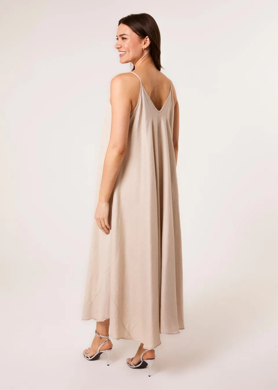 Dresses>Blue Vanilla Stone V Neck Diamante Dress