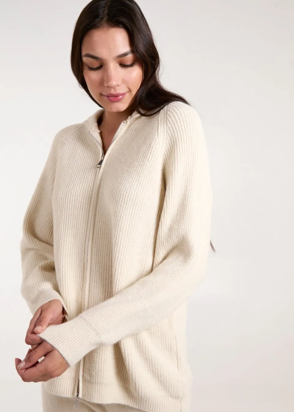 Loungewear>Blue Vanilla Stone Zip Front Hoodie Tracksuit Set