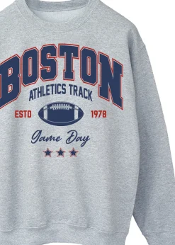 Tops>Brands In Boston Athletics Track Adult Heather Grey Sweatshirt