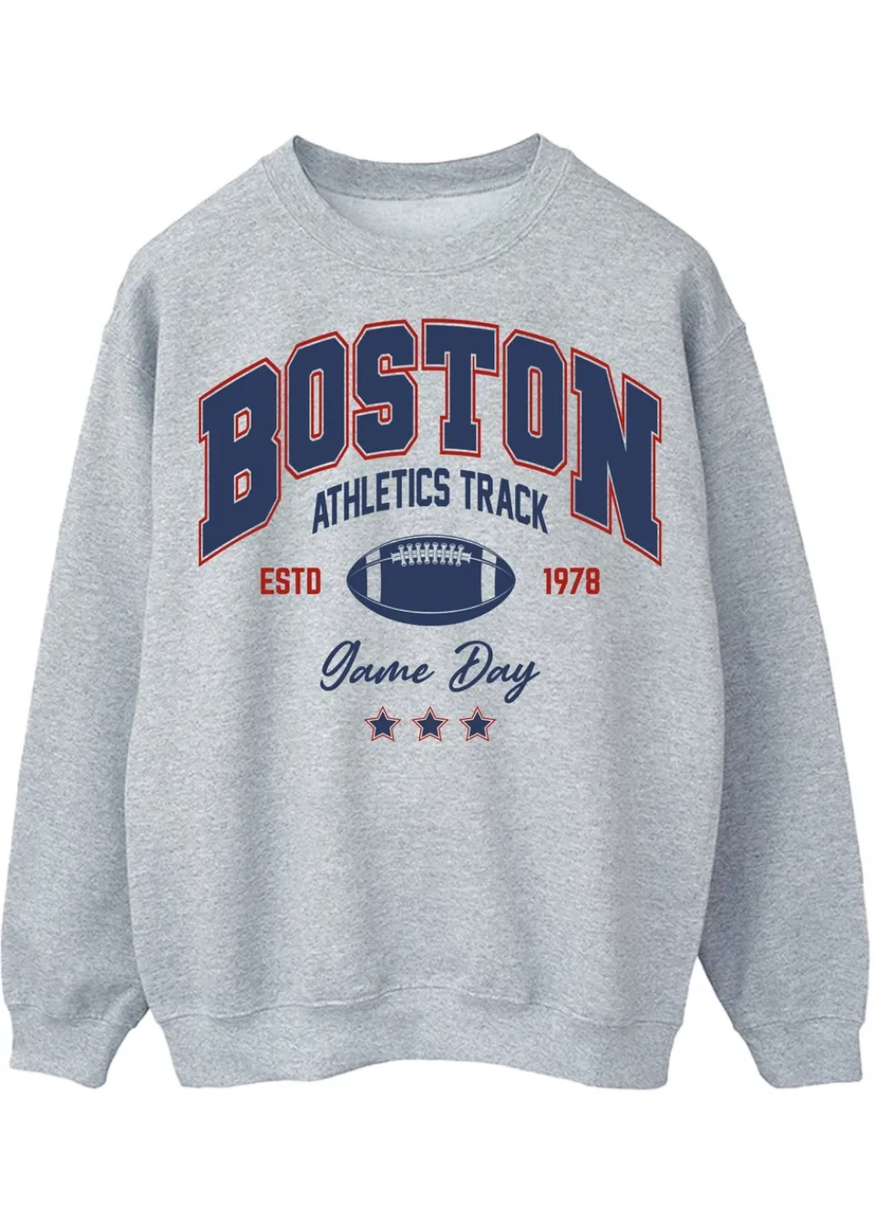 Tops>Brands In Boston Athletics Track Adult Heather Grey Sweatshirt