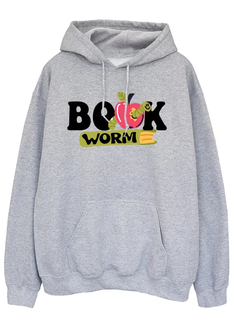 Loungewear>Brands In Grey World Book Day Book Worm Heather Hoodie