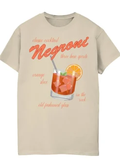 T-Shirts>Brands In Negroni Three Base Spirits Sand Boyfriend Fit Graphic T-Shirt