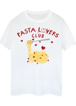 T-Shirts>Brands In Pasta Lovers Club White Boyfriend Fit Graphic T-Shirt