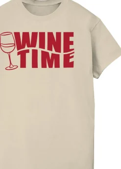 T-Shirts>Brands In Wine Time Sand Boyfriend Fit Graphic T-Shirt