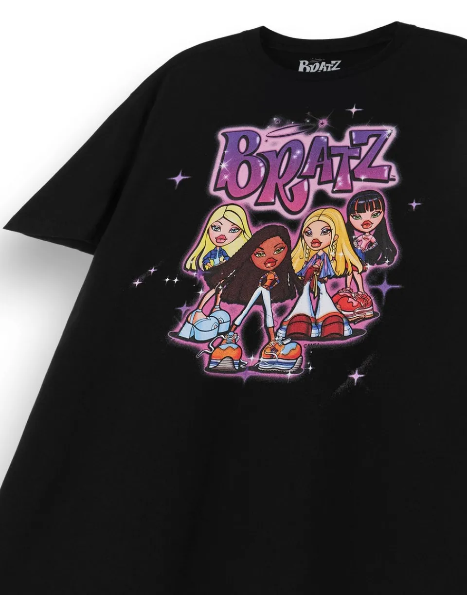 T-Shirts>Bratz Black Group Short Sleeved T-Shirt