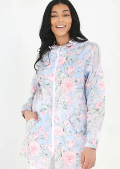 Coats & Jackets>Brave Soul Blue Lightweight Showerproof Hooded Mac