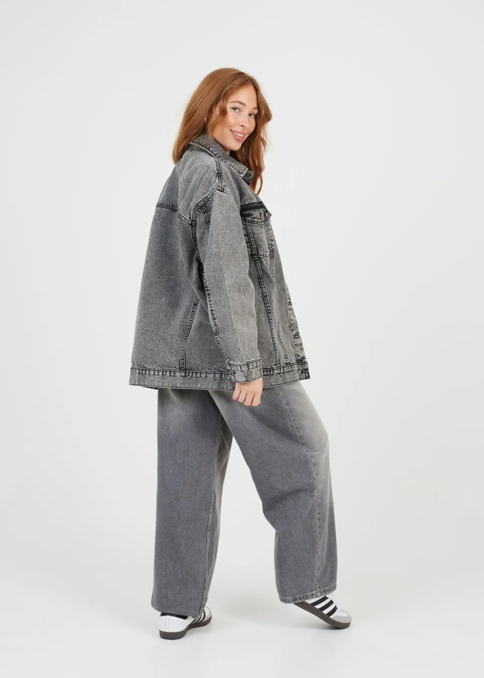 Coats & Jackets>Brave Soul Grey Oversized Denim Jacket