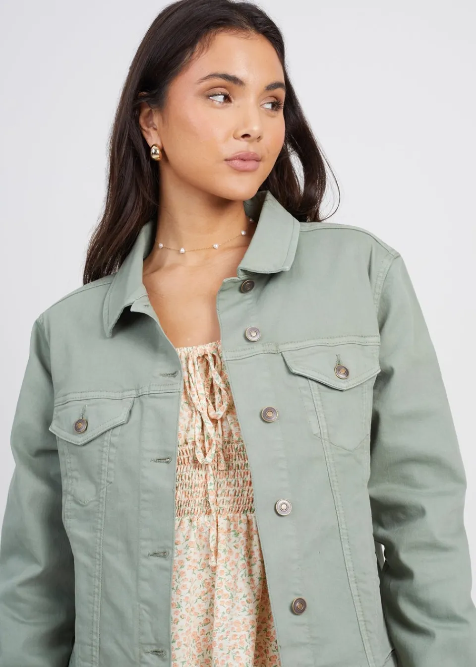 Coats & Jackets>Brave Soul Khaki Denim Jacket