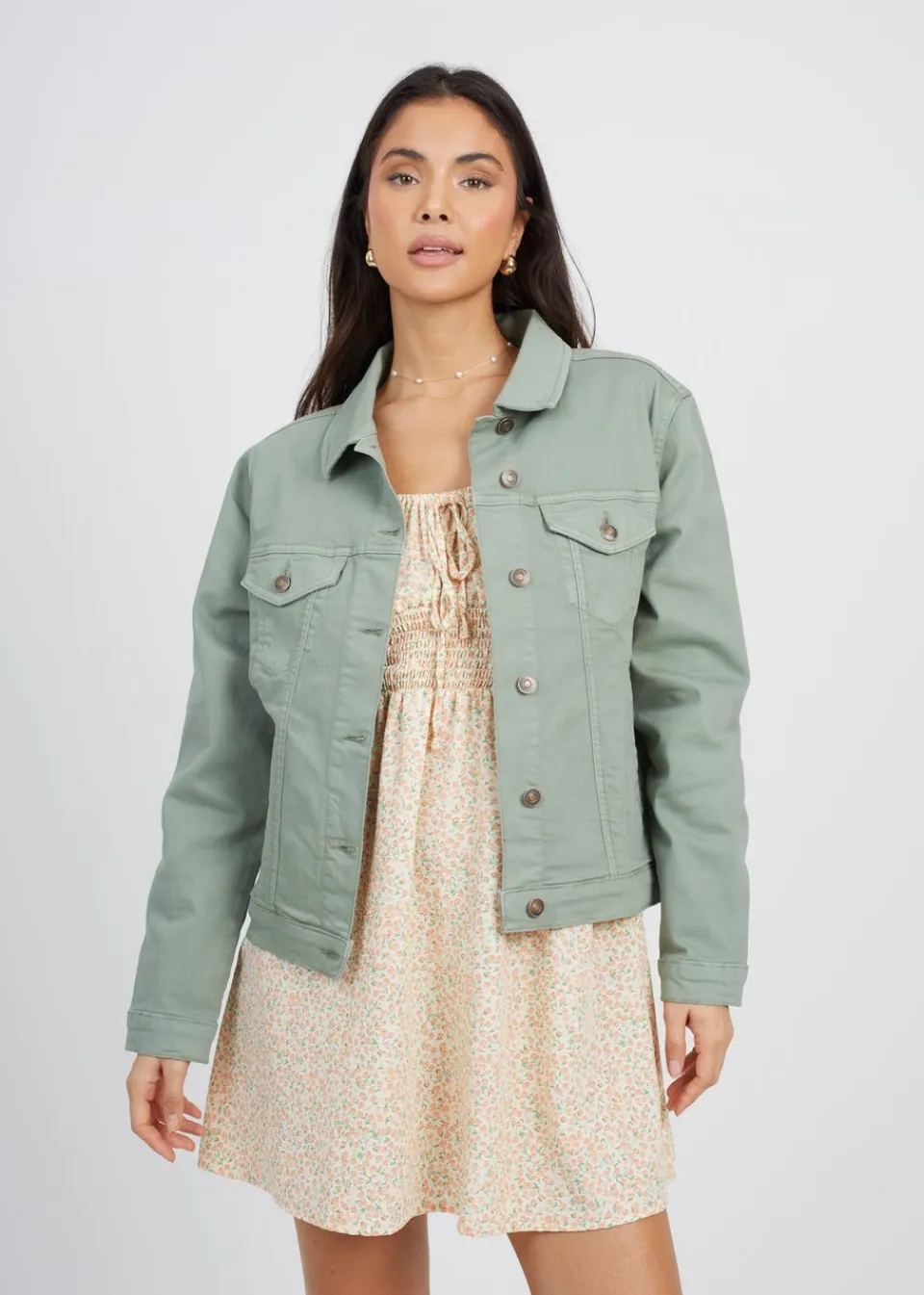 Coats & Jackets>Brave Soul Khaki Denim Jacket