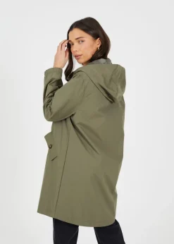 Coats & Jackets>Brave Soul Khaki Lightweight Parka Style Hooded Jacket