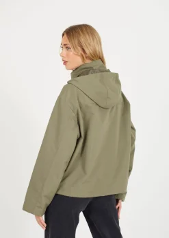 Coats & Jackets>Brave Soul Khaki Short Coated Jacket