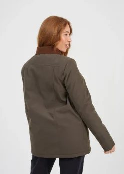 Coats & Jackets>Brave Soul Khaki Twill Jacket with Cord Collar