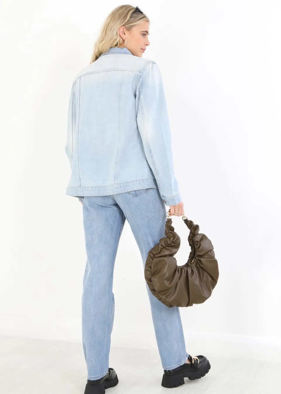 Coats & Jackets>Brave Soul Light Blue Oversized Denim Jacket LightBlue