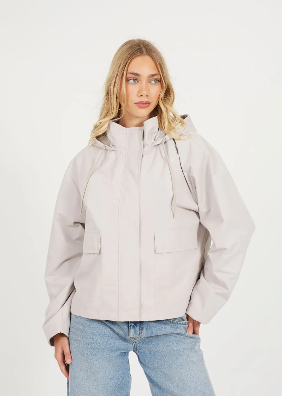 Coats & Jackets>Brave Soul Stone Short Coated Jacket