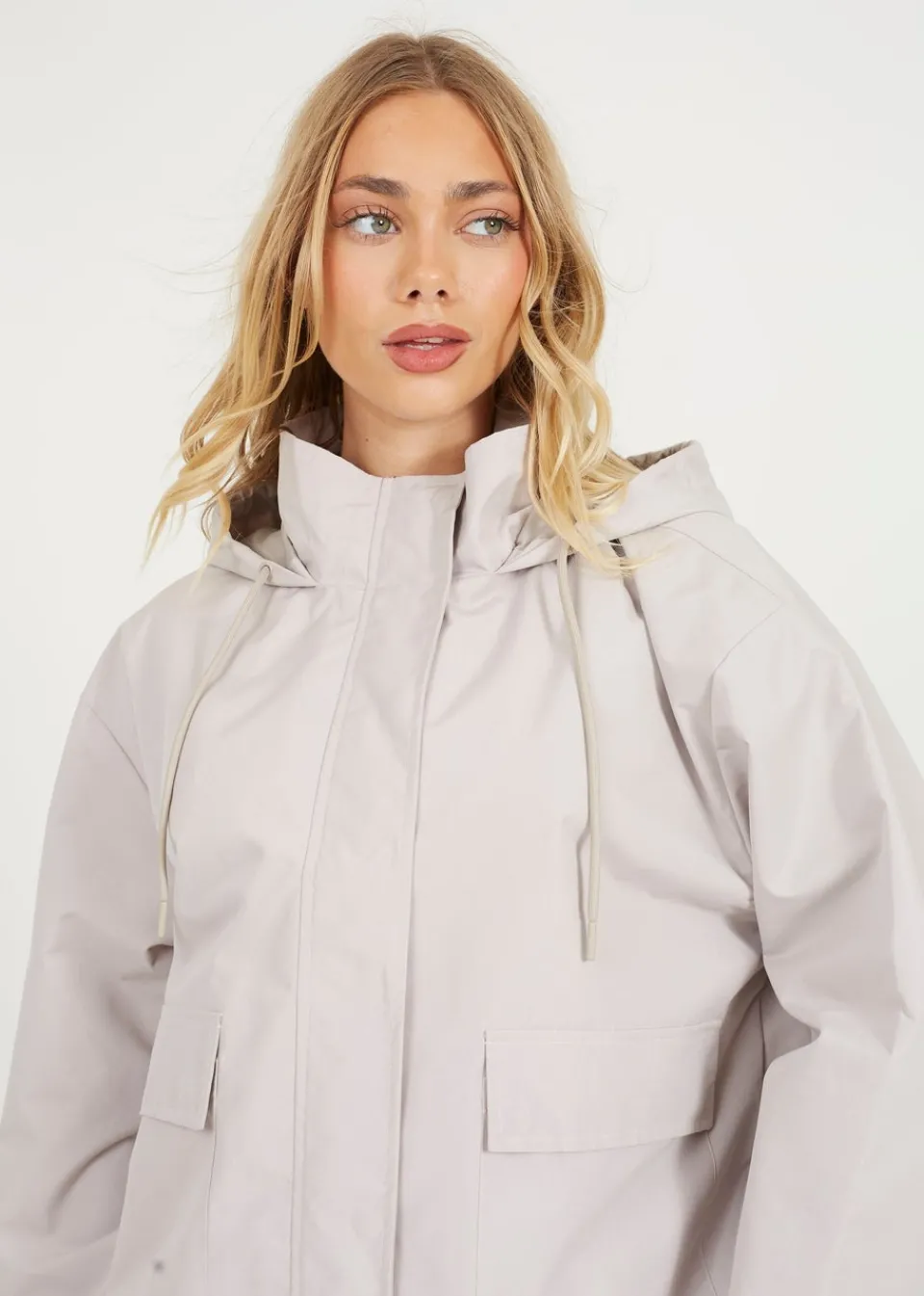 Coats & Jackets>Brave Soul Stone Short Coated Jacket