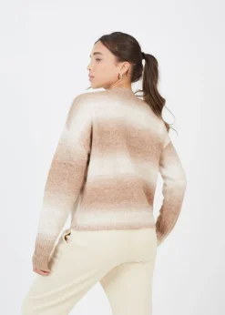 Tops>Brave Soul Tan Button Through Space Dye Cardigan