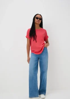 Tops>Papaya Coral Pocket Box Top