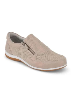 Footwear>Cotton Traders Amtique Gold Suede Side Zip Leisure Flex Trainers
