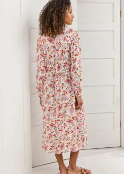 Tops>Cotton Traders Cream Pintuck Maxi Dress