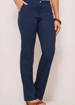Trousers>Cotton Traders Dark Blue Everyday Straight Leg Trousers