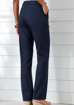 Trousers>Cotton Traders Dark Blue Everyday Straight Leg Trousers