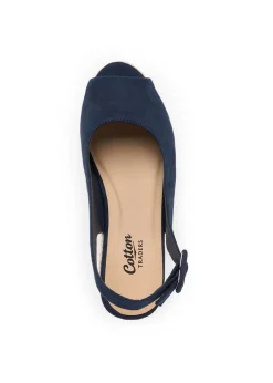 Footwear>Cotton Traders Dark Blue Espadrille Wedge Sandals