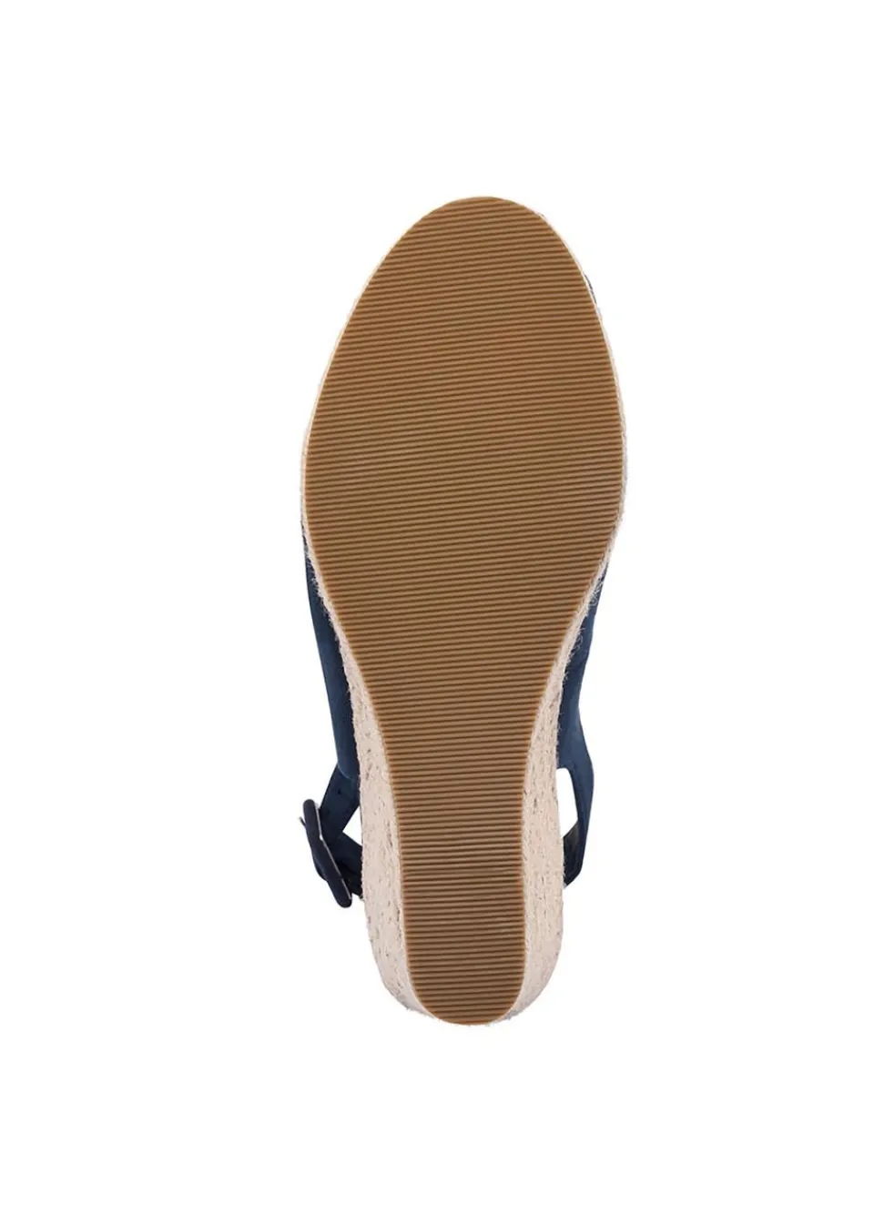 Footwear>Cotton Traders Dark Blue Espadrille Wedge Sandals