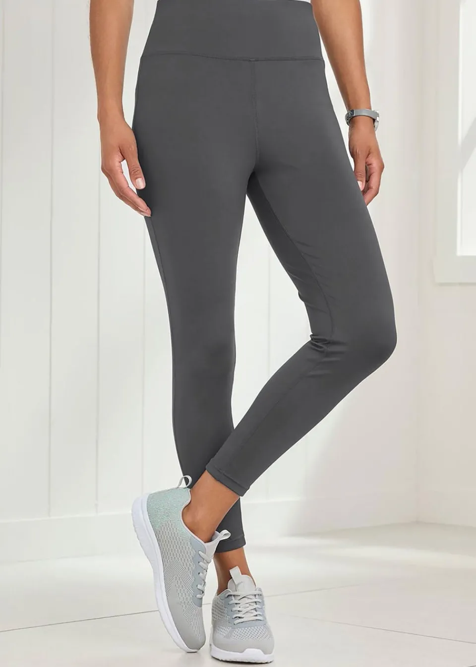 Loungewear>Cotton Traders Dark Grey Stretch Leggings