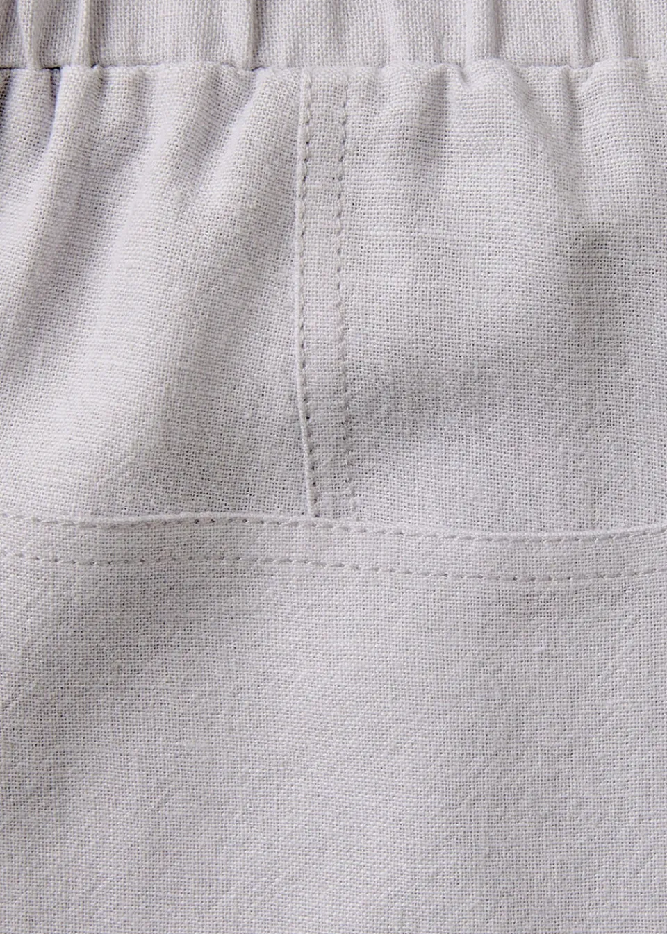 Trousers>Cotton Traders Dove Grey Linen-Blend Relaxed Fit Trousers