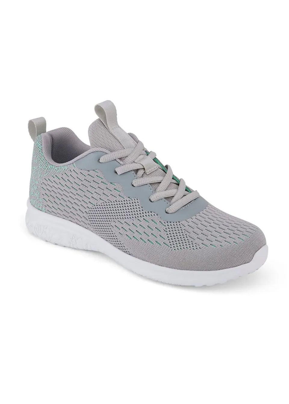 Footwear>Cotton Traders Frost Grey Memorylite Lace Up Trainers