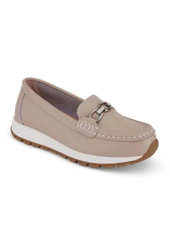 Footwear>Cotton Traders Grey Leather Loafers