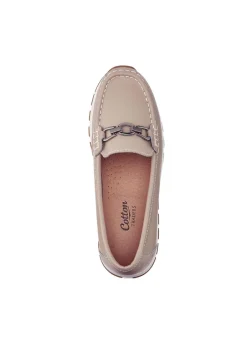 Footwear>Cotton Traders Grey Leather Loafers