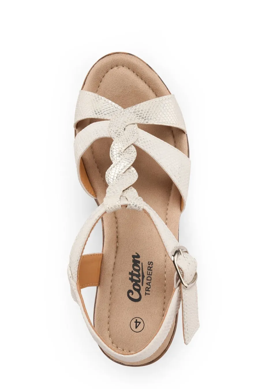 Footwear>Cotton Traders Linen Wedge Sandals
