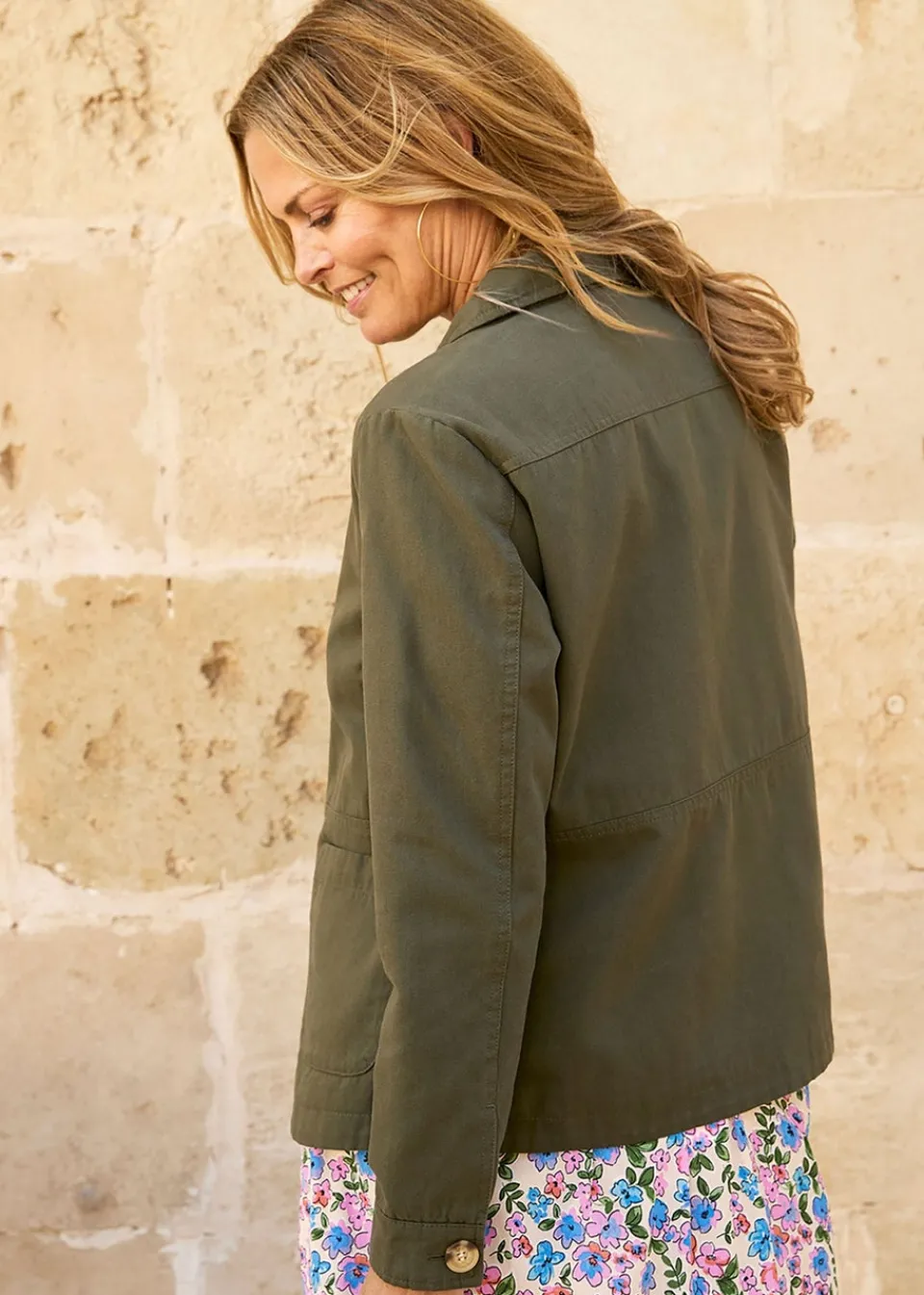 Coats & Jackets>Cotton Traders Mid Khaki Cargo Jacket