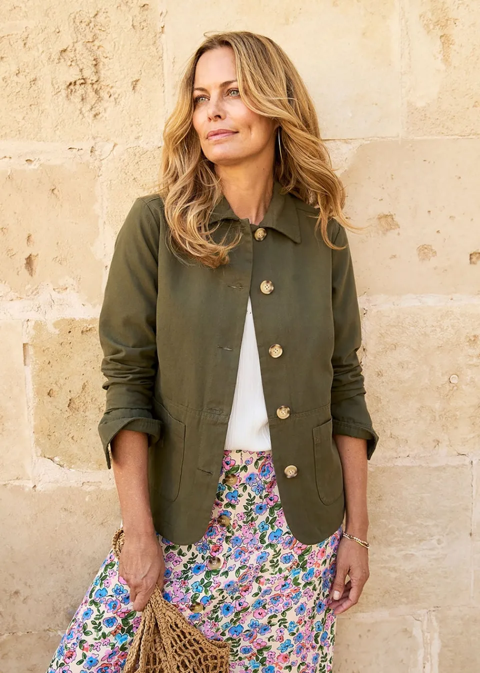 Coats & Jackets>Cotton Traders Mid Khaki Cargo Jacket