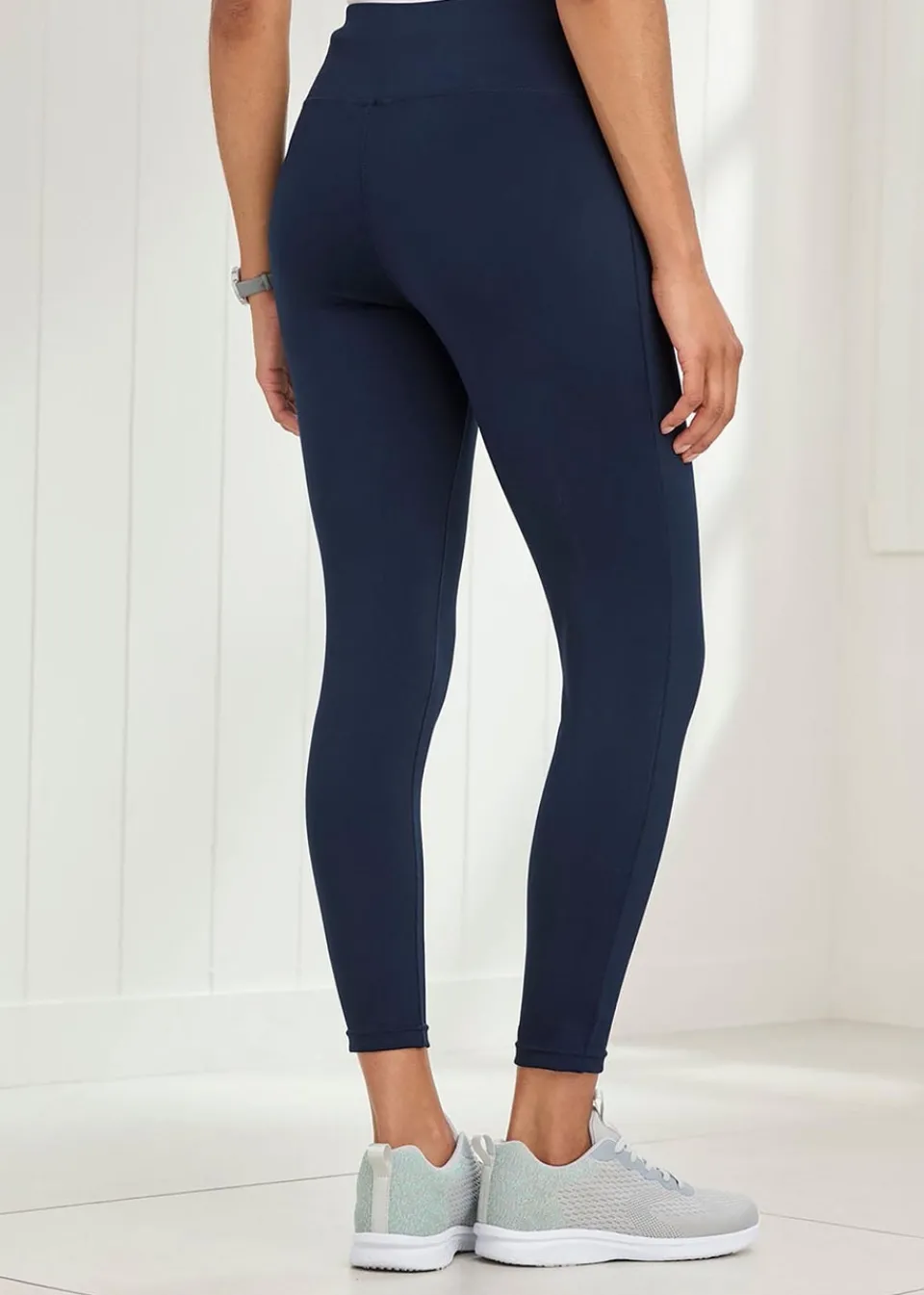 Loungewear>Cotton Traders Navy Stretch Leggings