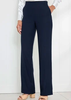 Trousers>Cotton Traders Navy Wide Leg Occasion Trousers