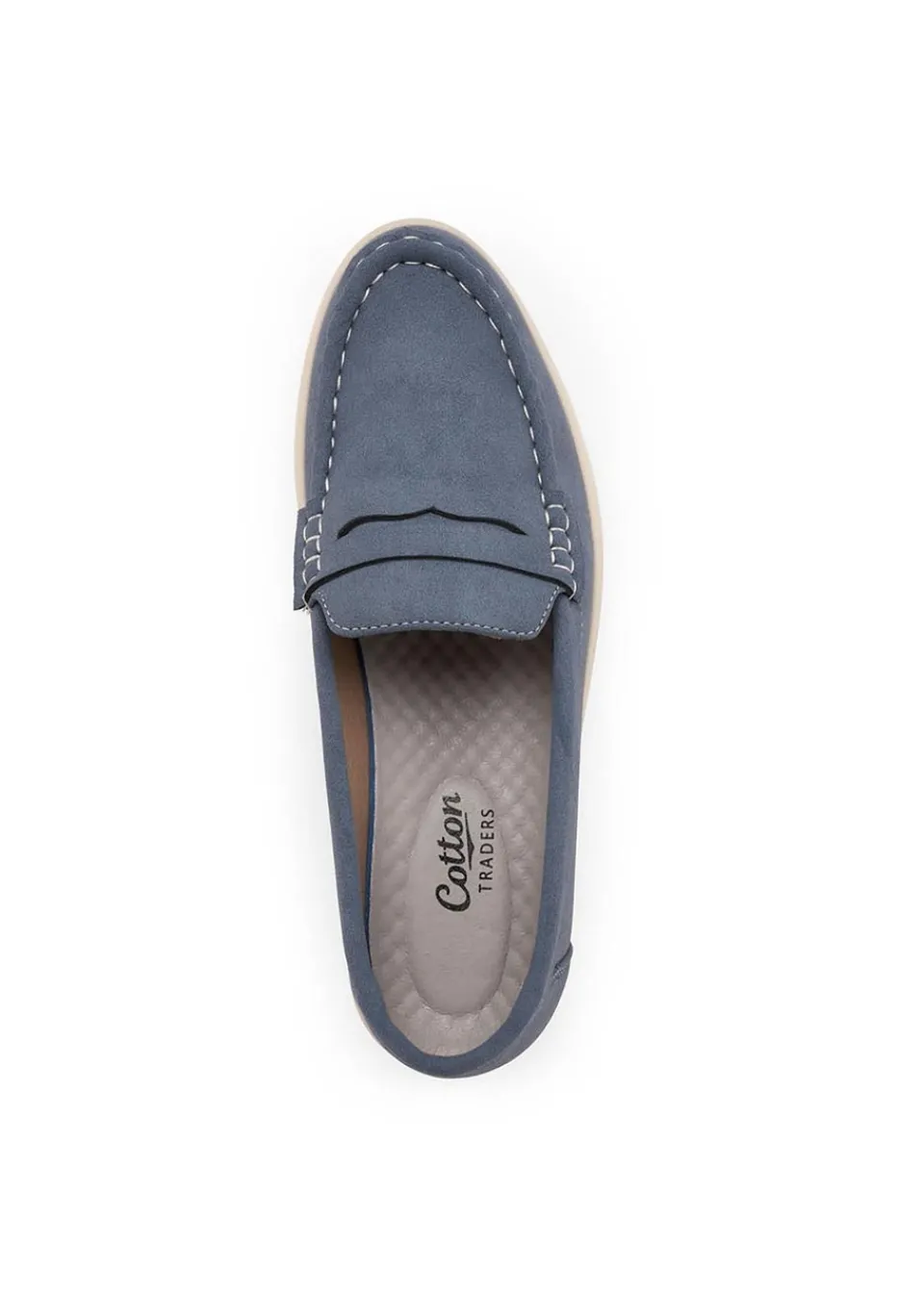 Footwear>Cotton Traders Pale Blue Loafer