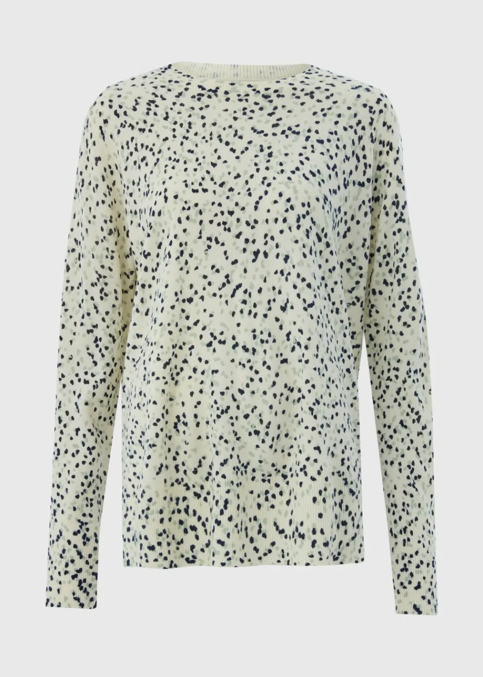 T-Shirts>Papaya Cream Crew Neck Long Sleeved Top