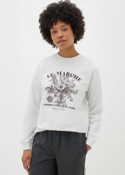 Tops>Papaya Cream Le Marche Graphic Sweatshirt