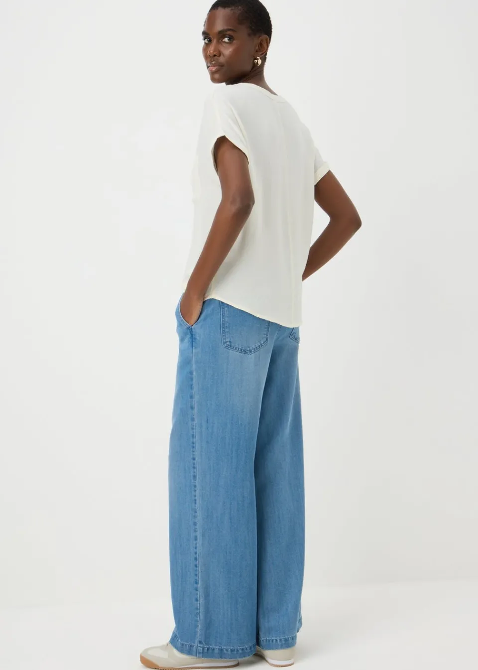 Tops>Papaya Cream Pocket Box Top