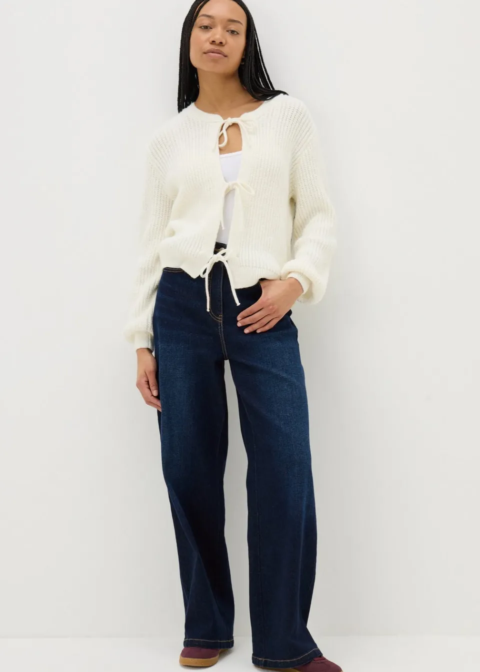 Jeans & Jeggings>Papaya Denim Dark Wash Wide Leg Jeans DarkWash