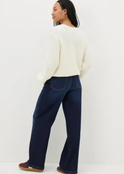 Jeans & Jeggings>Papaya Denim Dark Wash Wide Leg Jeans DarkWash