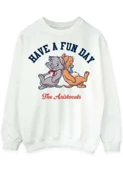 Loungewear>Disney Aristocats Have A Fun Day White Sweatshirt