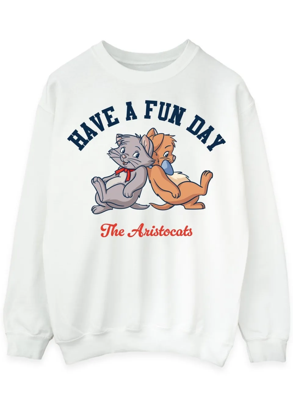 Loungewear>Disney Aristocats Have A Fun Day White Sweatshirt